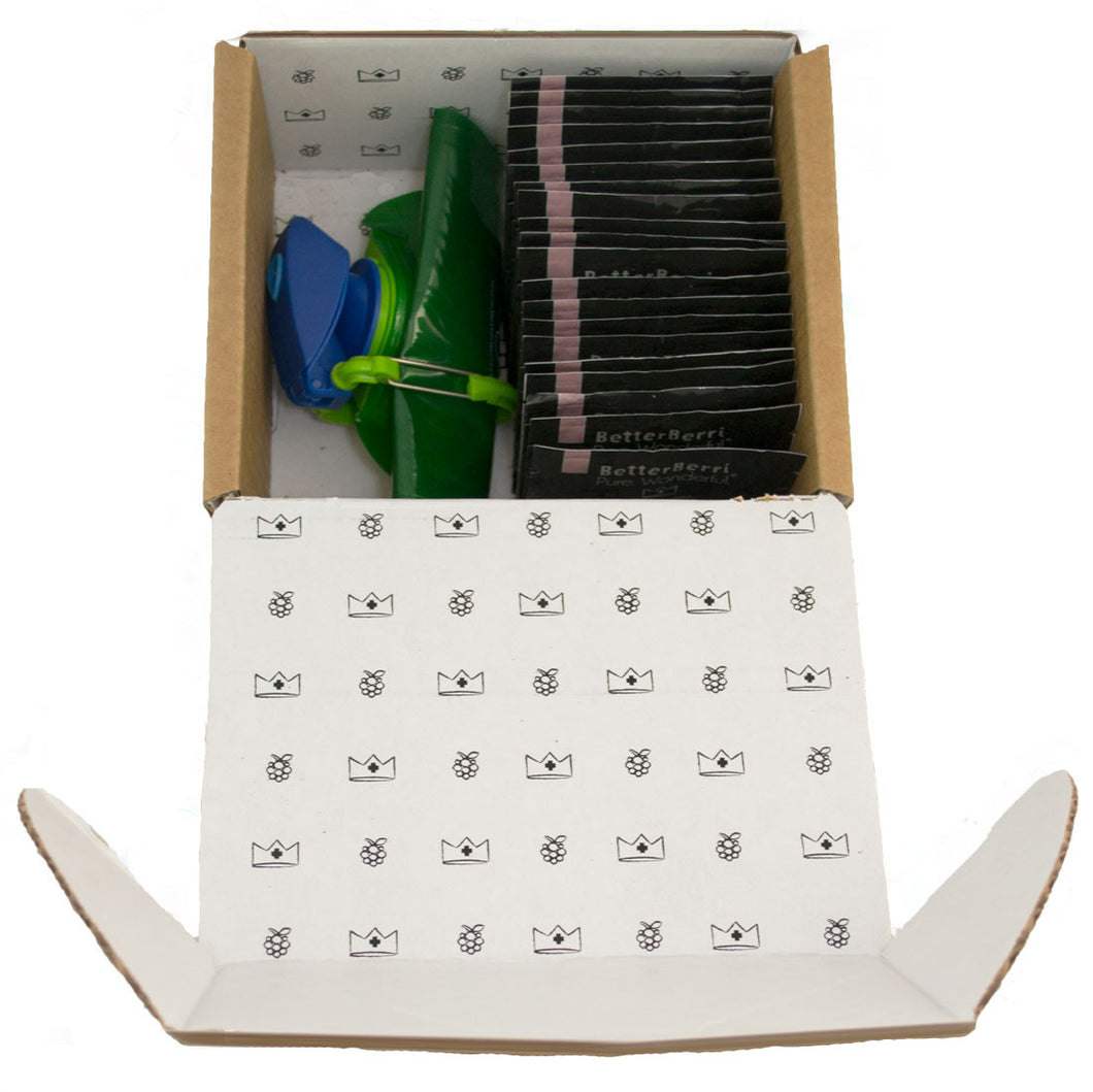 The BetterBerri Jewel Box Starter Kit (20 pouches)
